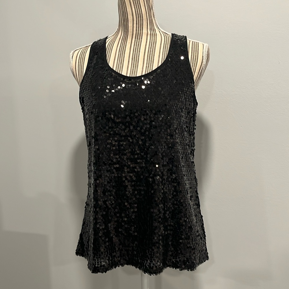 Express Sequined Split Back Tank